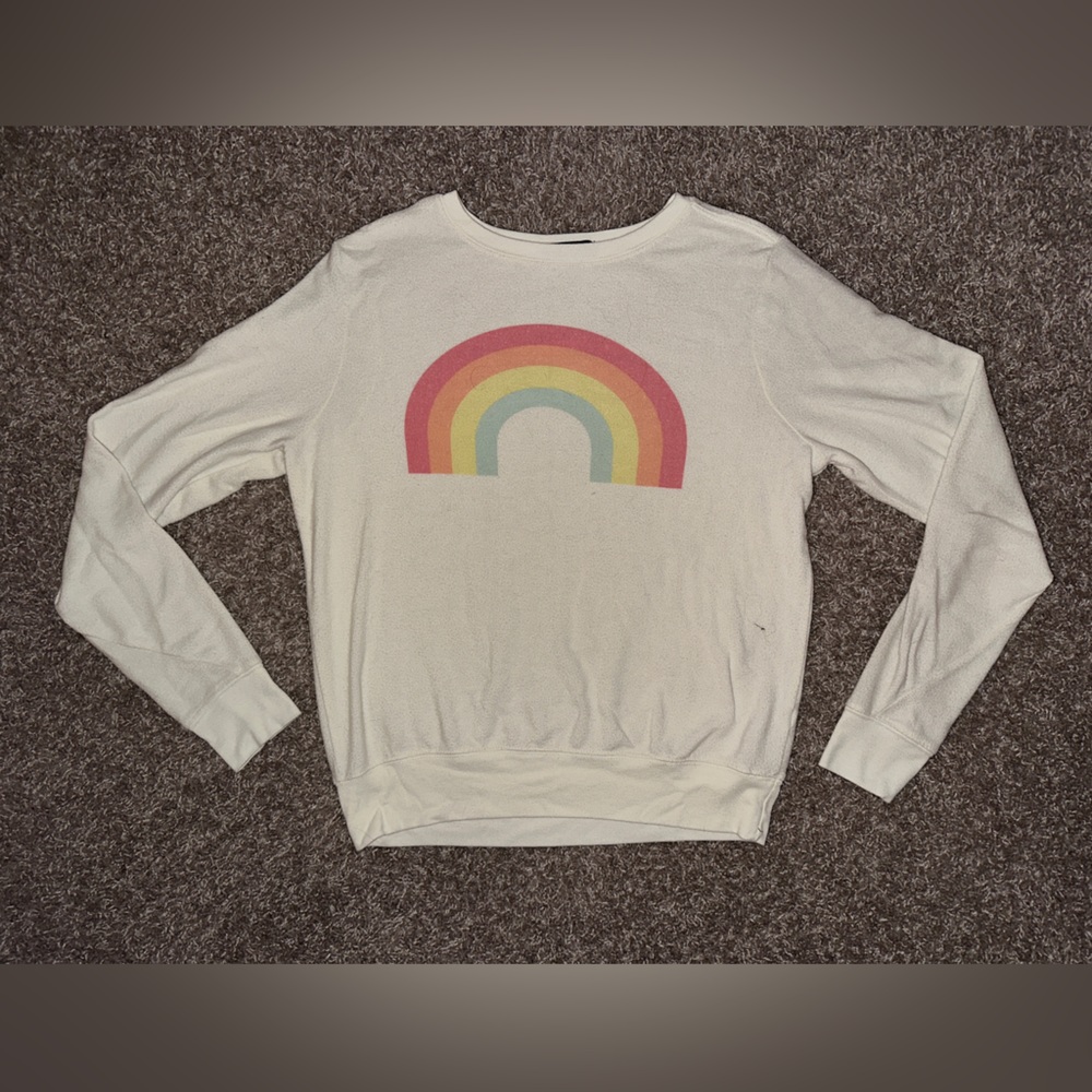 Wild Fox Rainbow Cream Sweatshirt